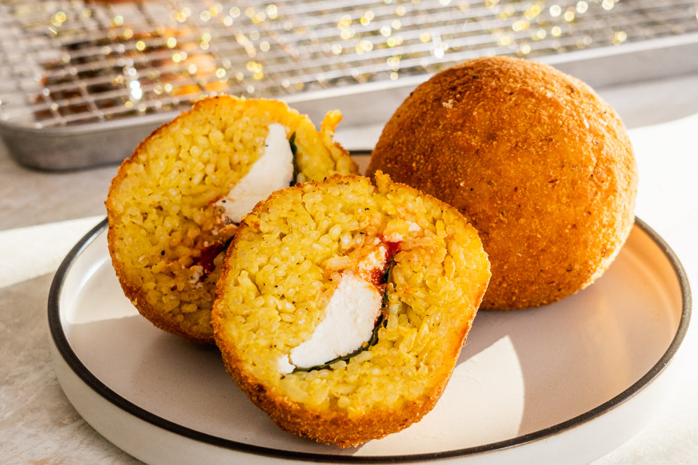 Andy Cooks - Eggplant Arancini with Basil and Ricotta