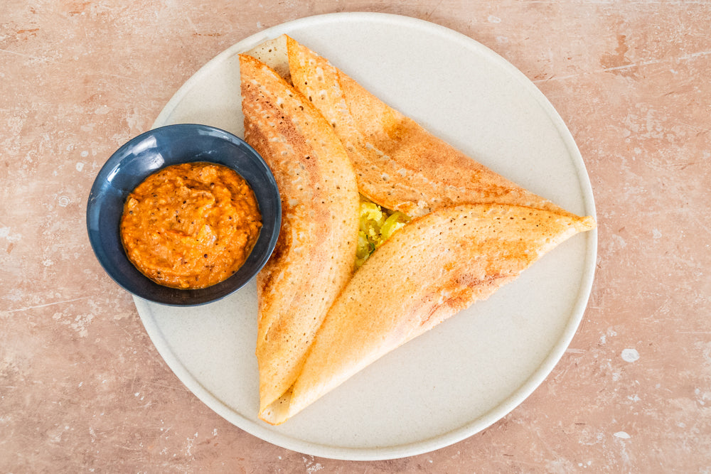 Andy Cooks - Dosa with Aloo Masala and Tomato Chutney