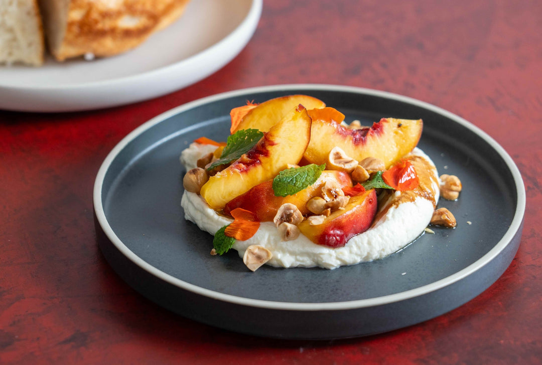 Andy Cooks - Ricotta and Peaches Salad